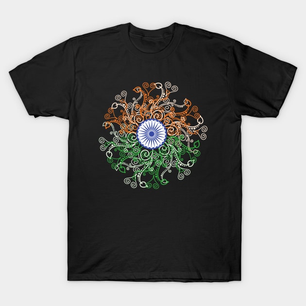 India-tiranga T-Shirt by Myartstor 